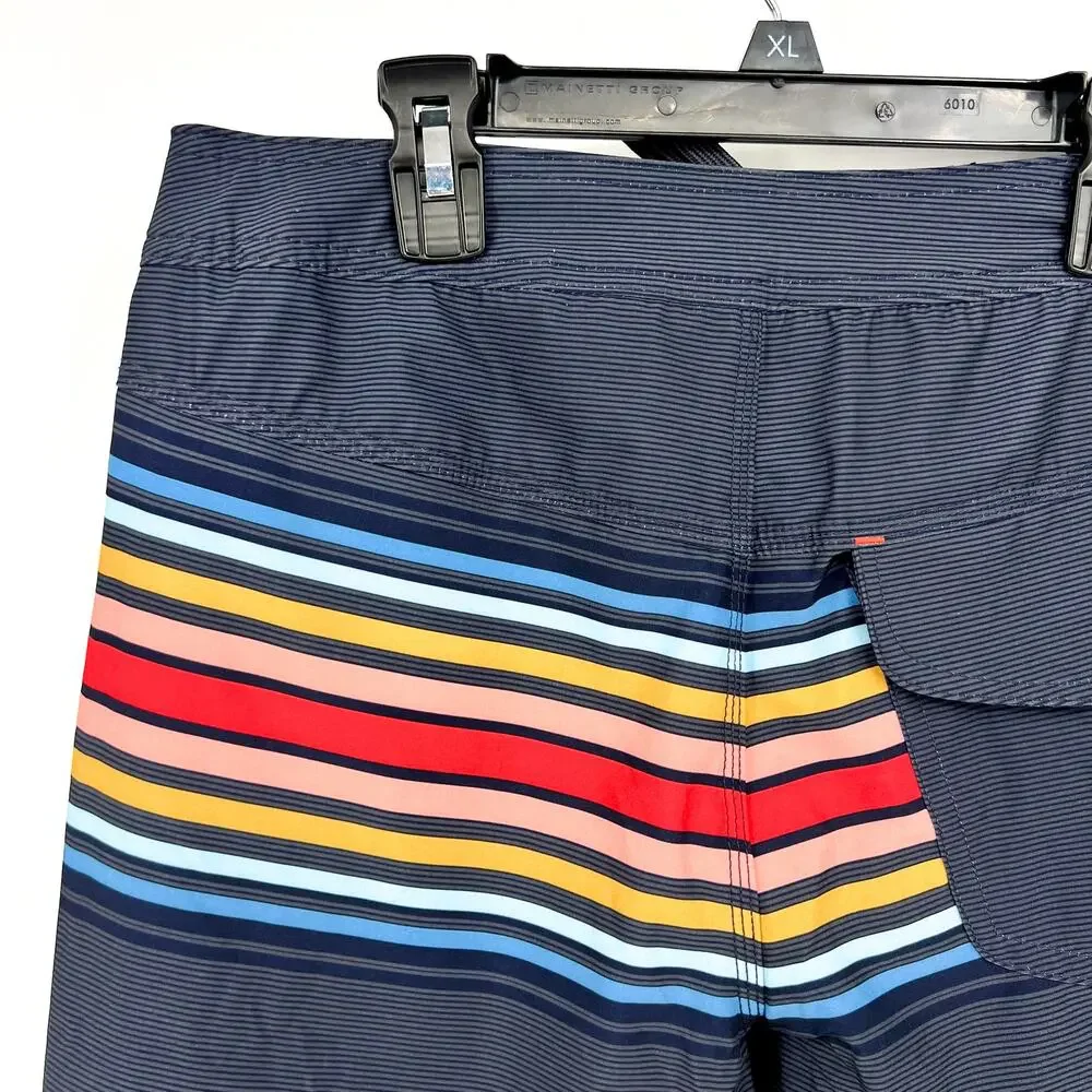 SAXX Betawave 2n1 Swim Board Shorts Size 28 Blue Stripe 7